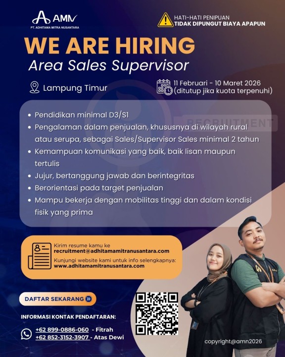 Area Sales Supervisor