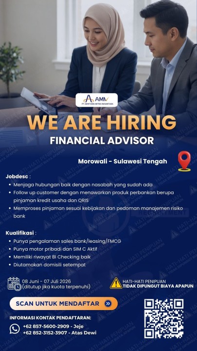 Financial Advisor (Sales Mikro Banking) Morowali