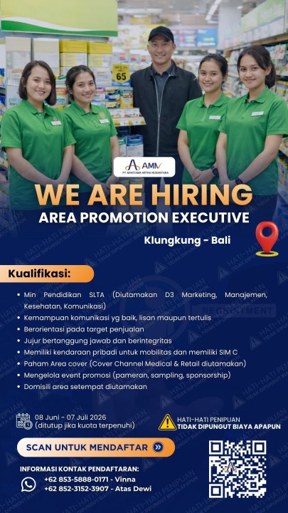Area Promotion Executive Klungkung