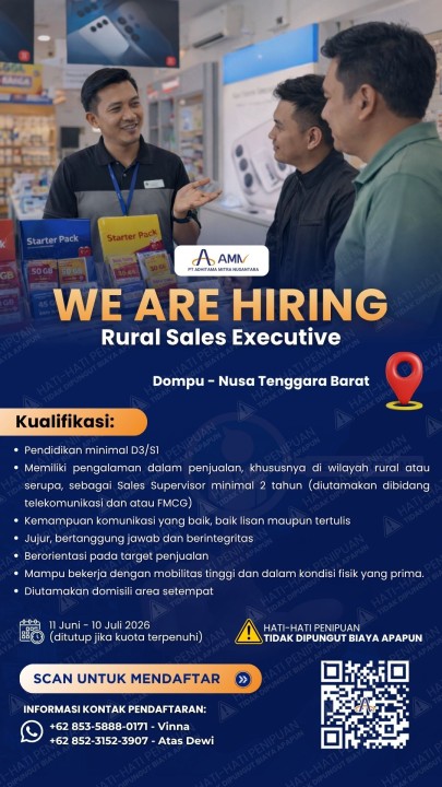 RURAL SALES EXECUTIVE (RSE) - Dompu