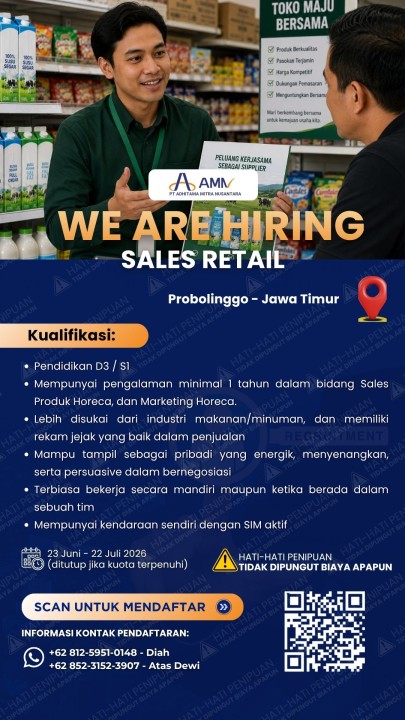 Sales Retail area Probolinggo