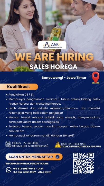 Sales Horeca - Banyuwangi