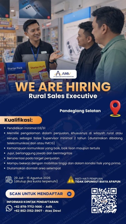 RURAL SALES EXECUTIVE (RSE) Pandeglang Selatan