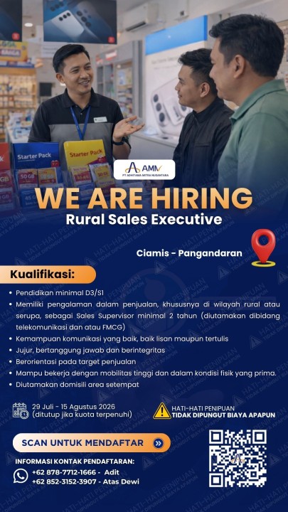 RURAL SALES EXECUTIVE (RSE) Ciamis Pangandaran