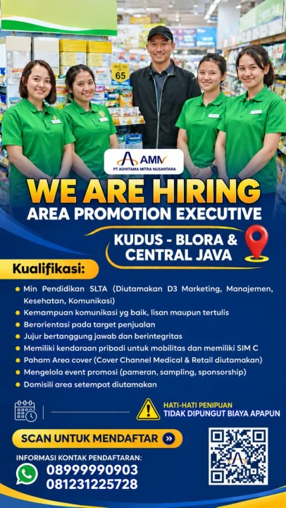 Area Promotion Executive (APE) Kudus & Blora