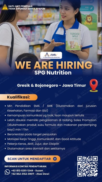 SPG Susu Formula Area Gresik Bojonegoro